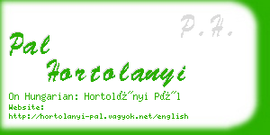 pal hortolanyi business card